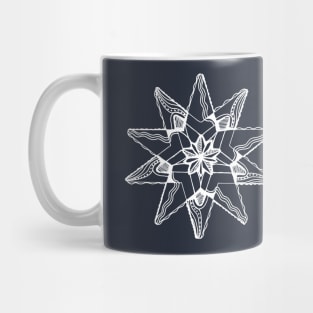 Star Tangles 3 White  - an Aussie Tangle by Heather Mug